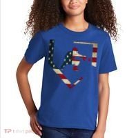 Baseball Catcher Gear Gift American Flag Baseballin Gift Kids T-Shirt thumb 2