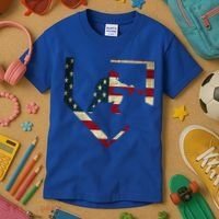 Baseball Catcher Gear Gift American Flag Baseballin Gift Kids T-Shirt thumb 3