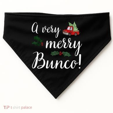 Bunco Christmas Gift Very Merry Bunco USA-Made Doggie Bandana