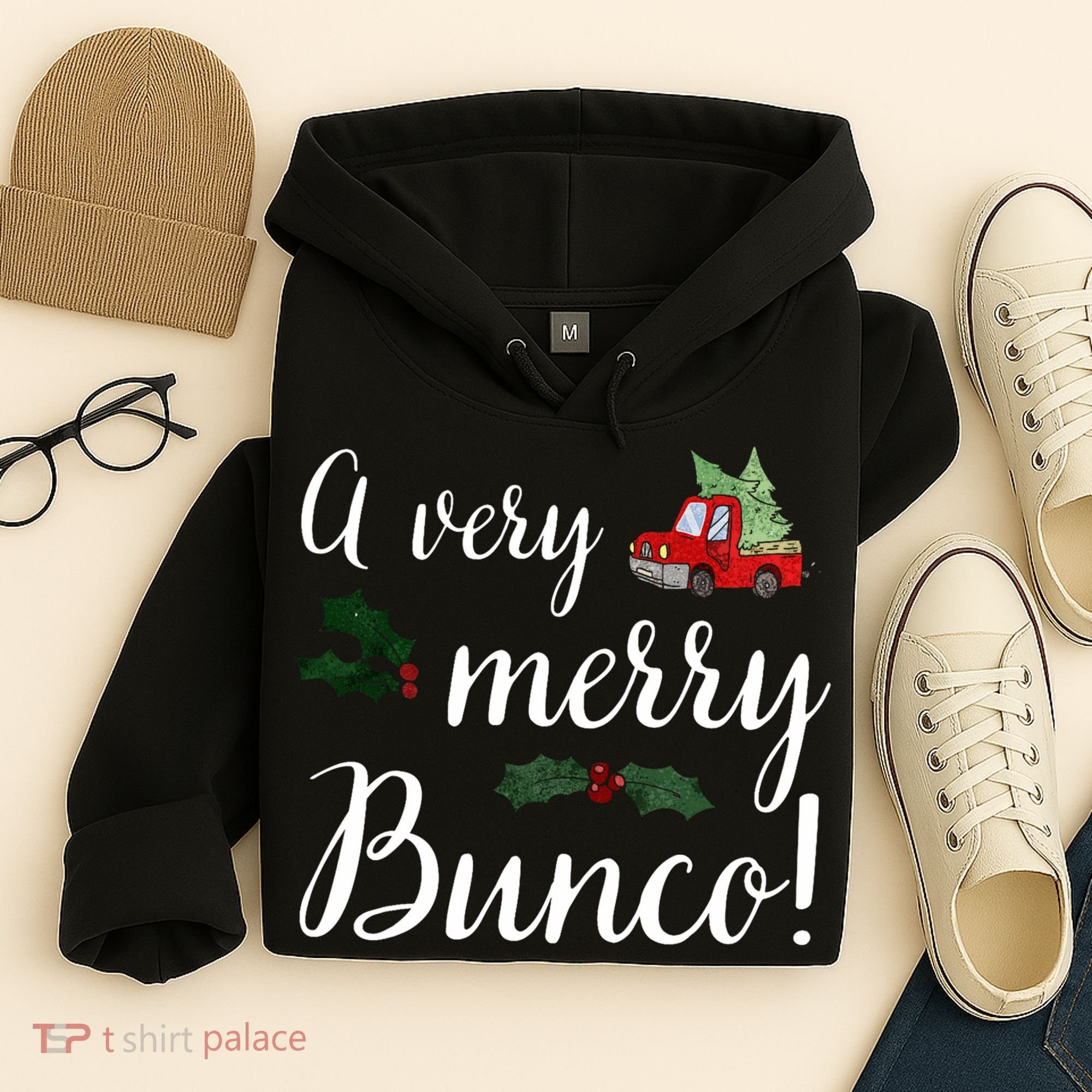 Bunco Christmas Gift Very Merry Bunco Hoodie