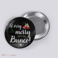 Bunco Christmas Gift Very Merry Bunco Button thumb 0