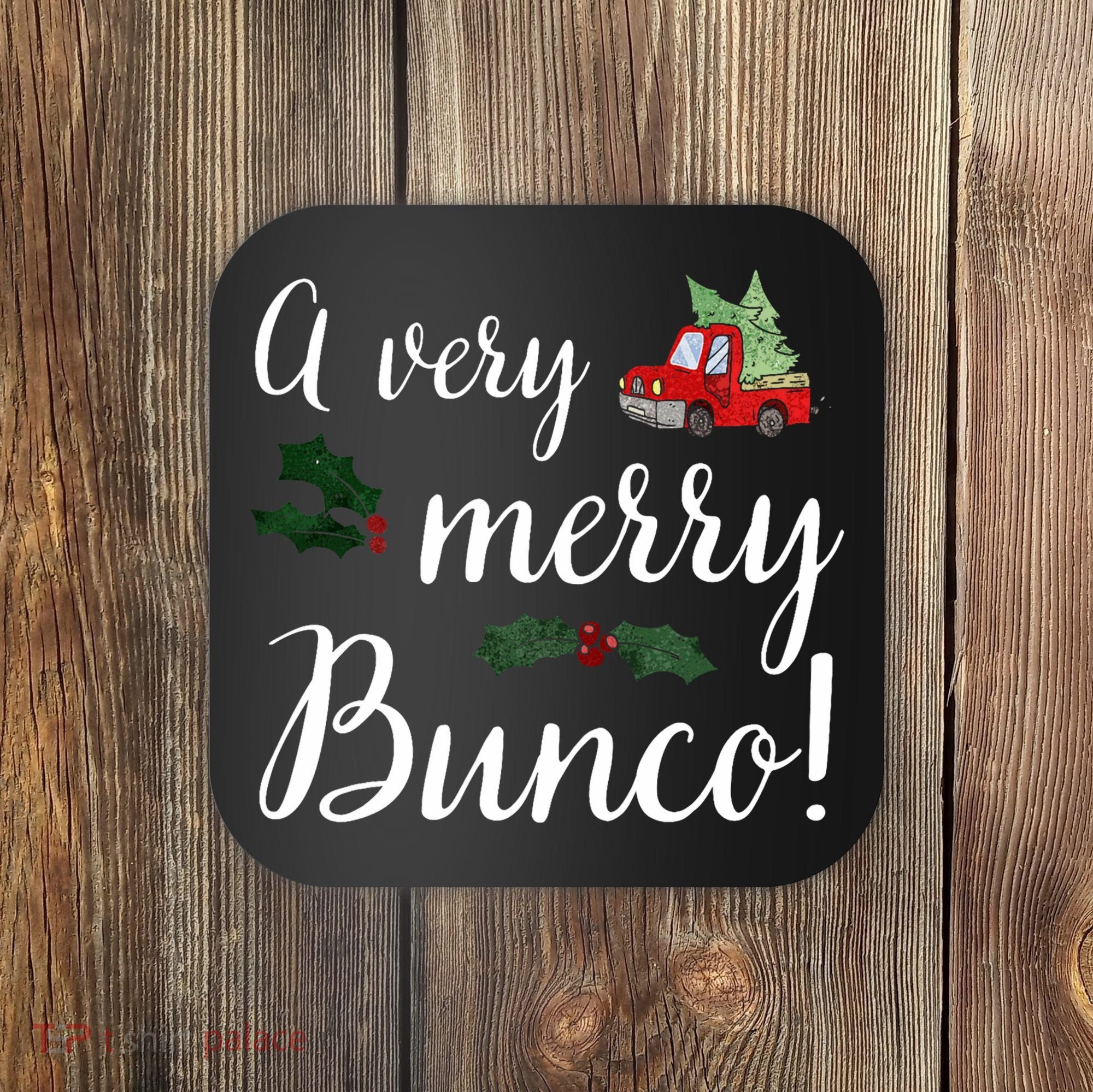 Bunco Christmas Gift Very Merry Bunco Coaster