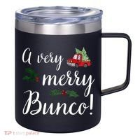 Bunco Christmas Gift Very Merry Bunco 12oz Stainless Steel Coffee Mug thumb 0