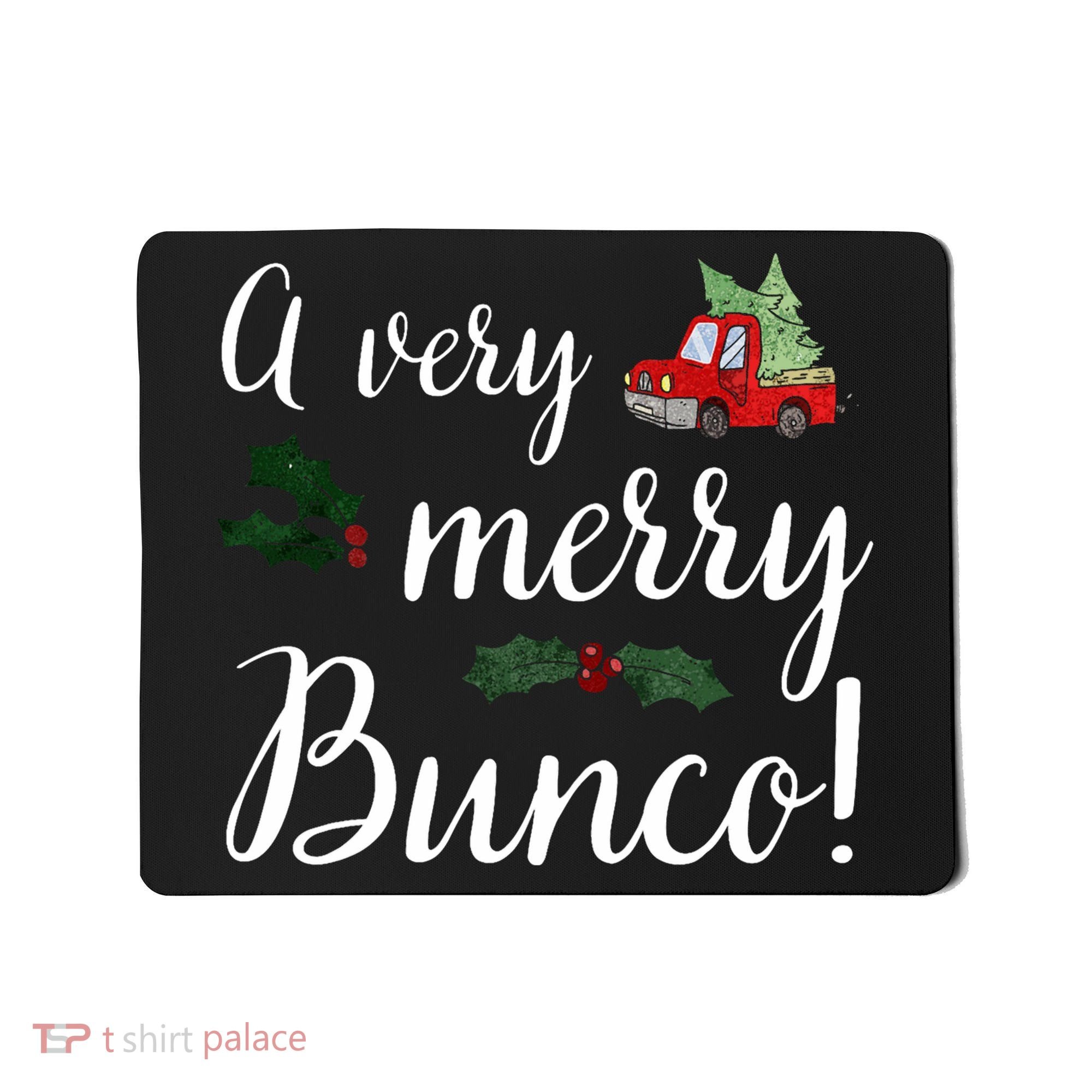 Bunco Christmas Gift Very Merry Bunco Mousepad