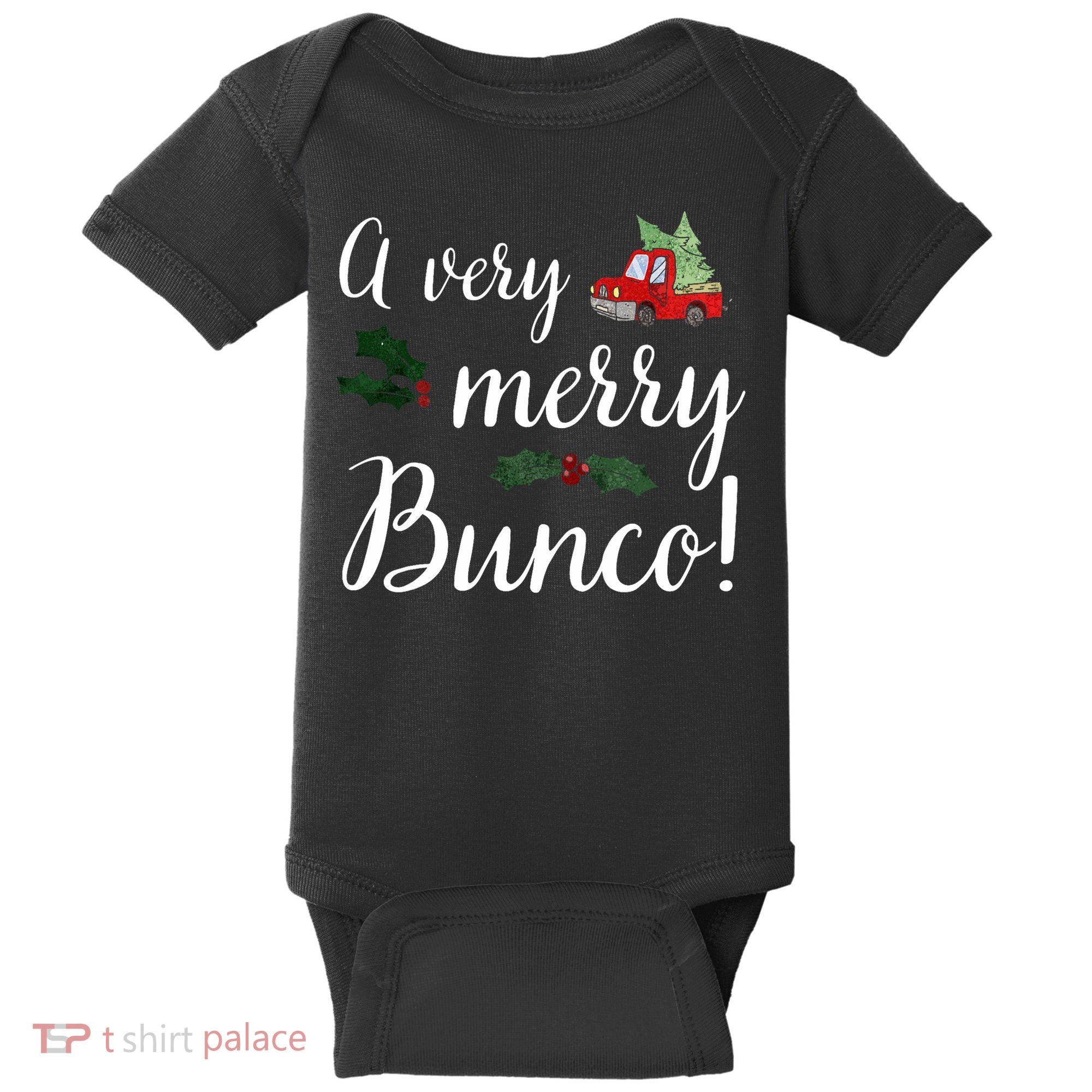 Bunco Christmas Gift Very Merry Bunco Baby Bodysuit