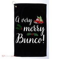 Bunco Christmas Gift Very Merry Bunco Golf Towel thumb 0