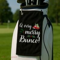 Bunco Christmas Gift Very Merry Bunco Golf Towel thumb 2