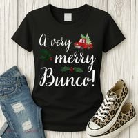 Bunco Christmas Gift Very Merry Bunco Women's T-Shirt thumb 3