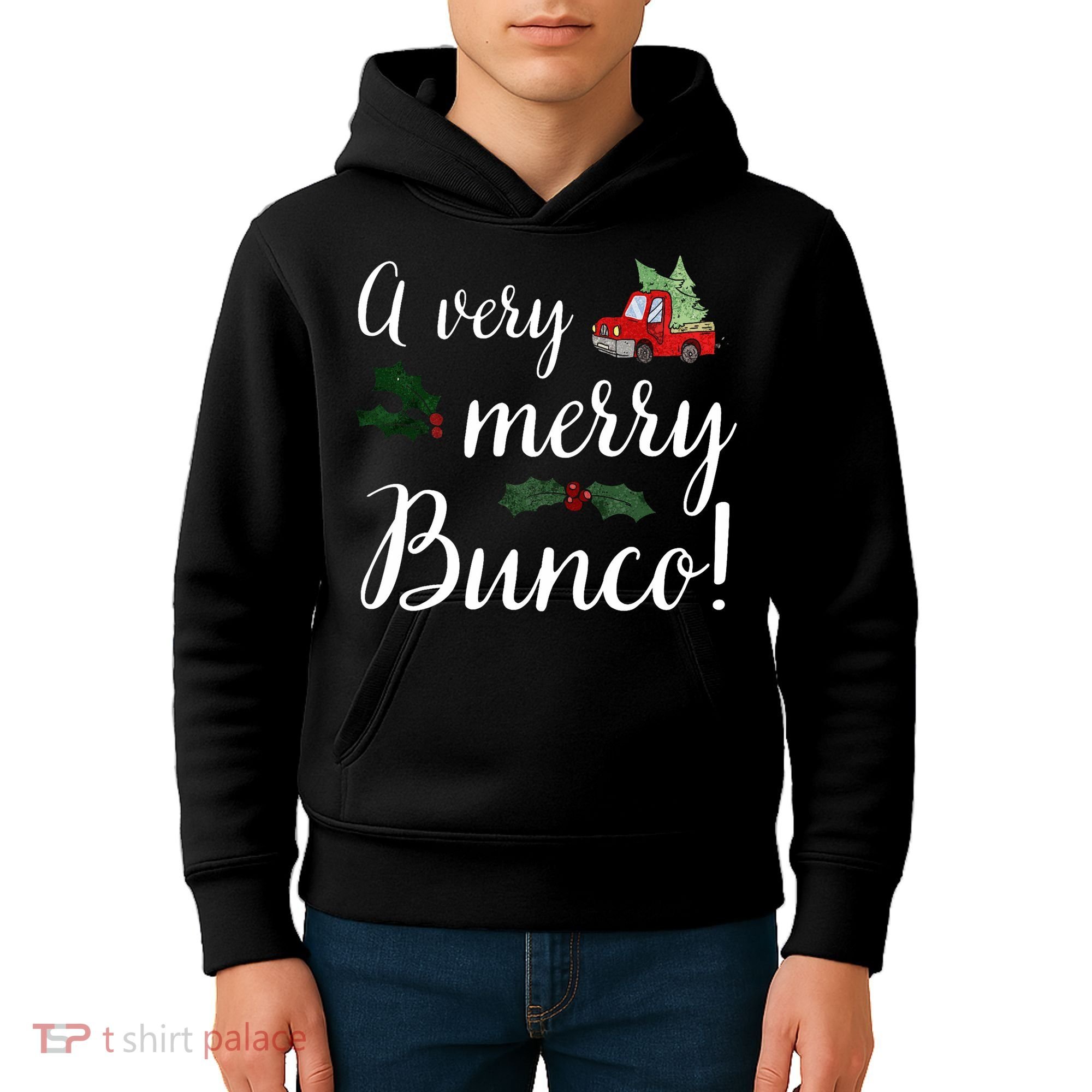 Bunco Christmas Gift Very Merry Bunco Kids Hoodie