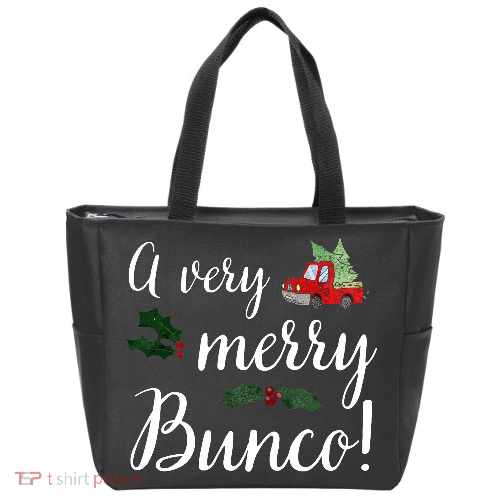 Bunco Christmas Gift Very Merry Bunco Tote Bag