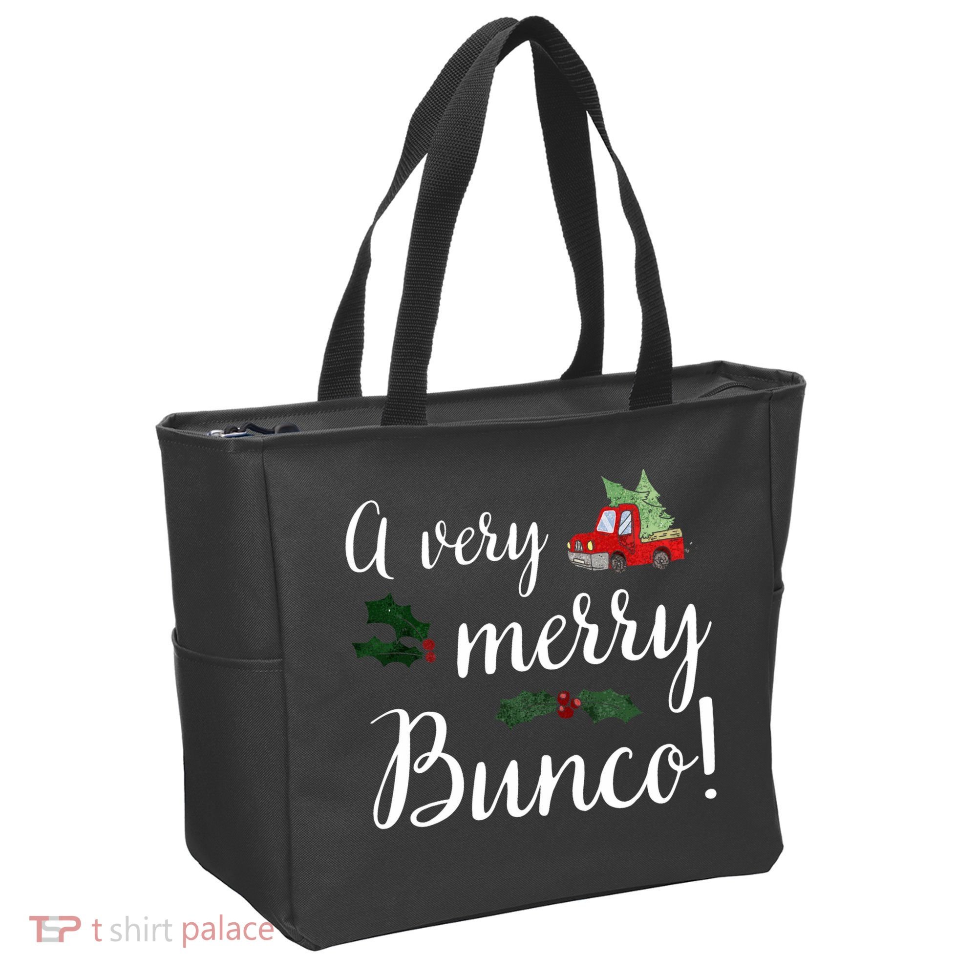 Bunco Christmas Gift Very Merry Bunco Tote Bag