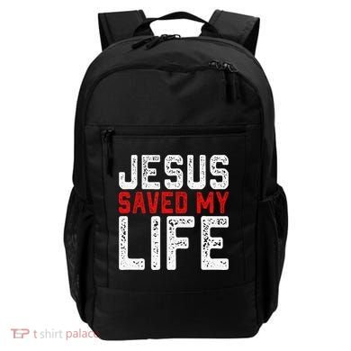 BOLD Christian Gift Jesus Saved My Life Backpack