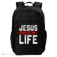 BOLD Christian Gift Jesus Saved My Life Backpack thumb 0