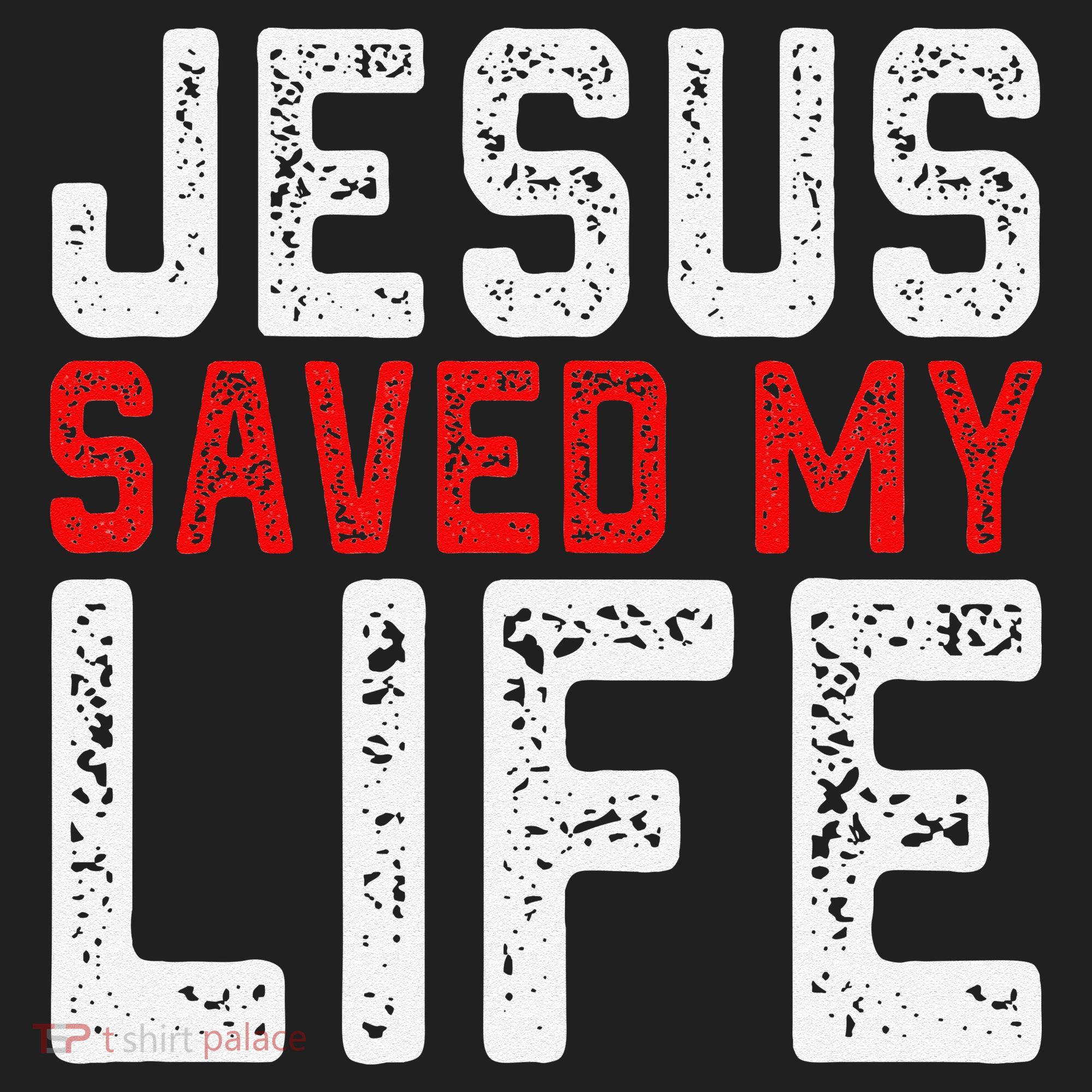 BOLD Christian Gift Jesus Saved My Life Beanie