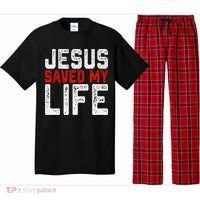 BOLD Christian Gift Jesus Saved My Life Pajama Set thumb 0