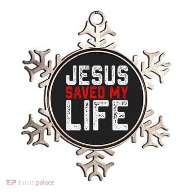 BOLD Christian Gift Jesus Saved My Life Ornament