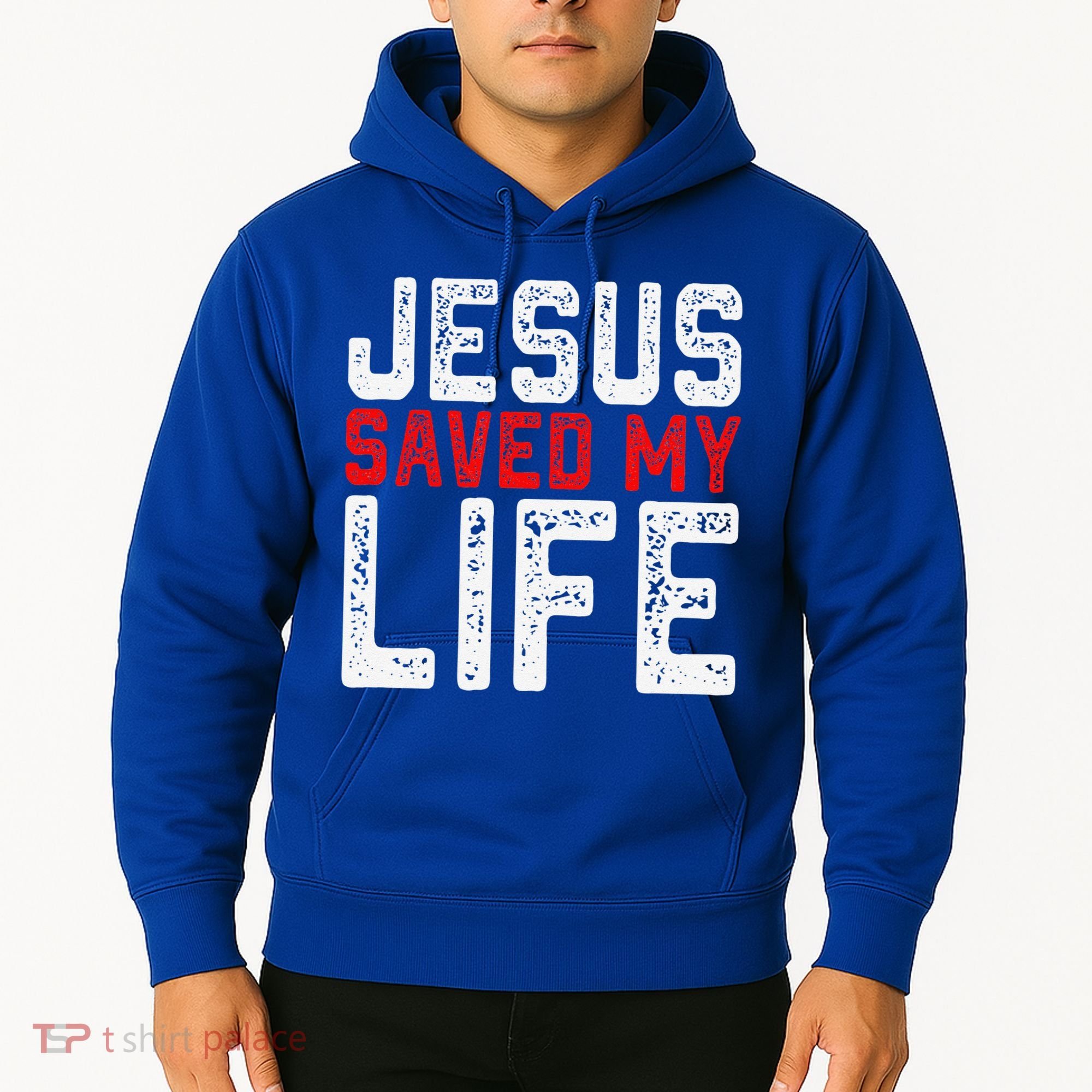 BOLD Christian Gift Jesus Saved My Life Hoodie