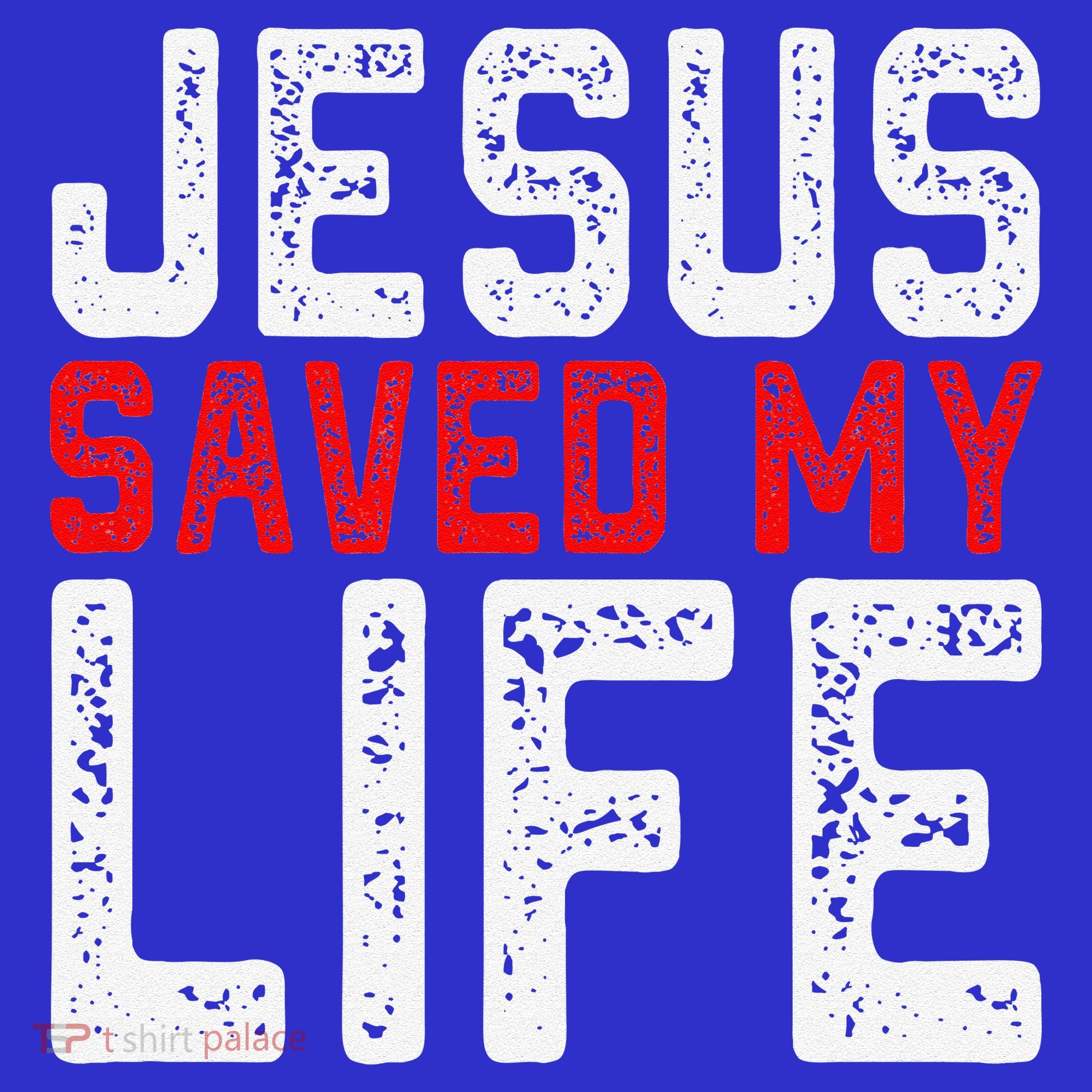 BOLD Christian Gift Jesus Saved My Life Apron