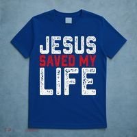 BOLD Christian Gift Jesus Saved My Life T-Shirt thumb 5