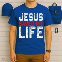 BOLD Christian Gift Jesus Saved My Life T-Shirt thumb 6