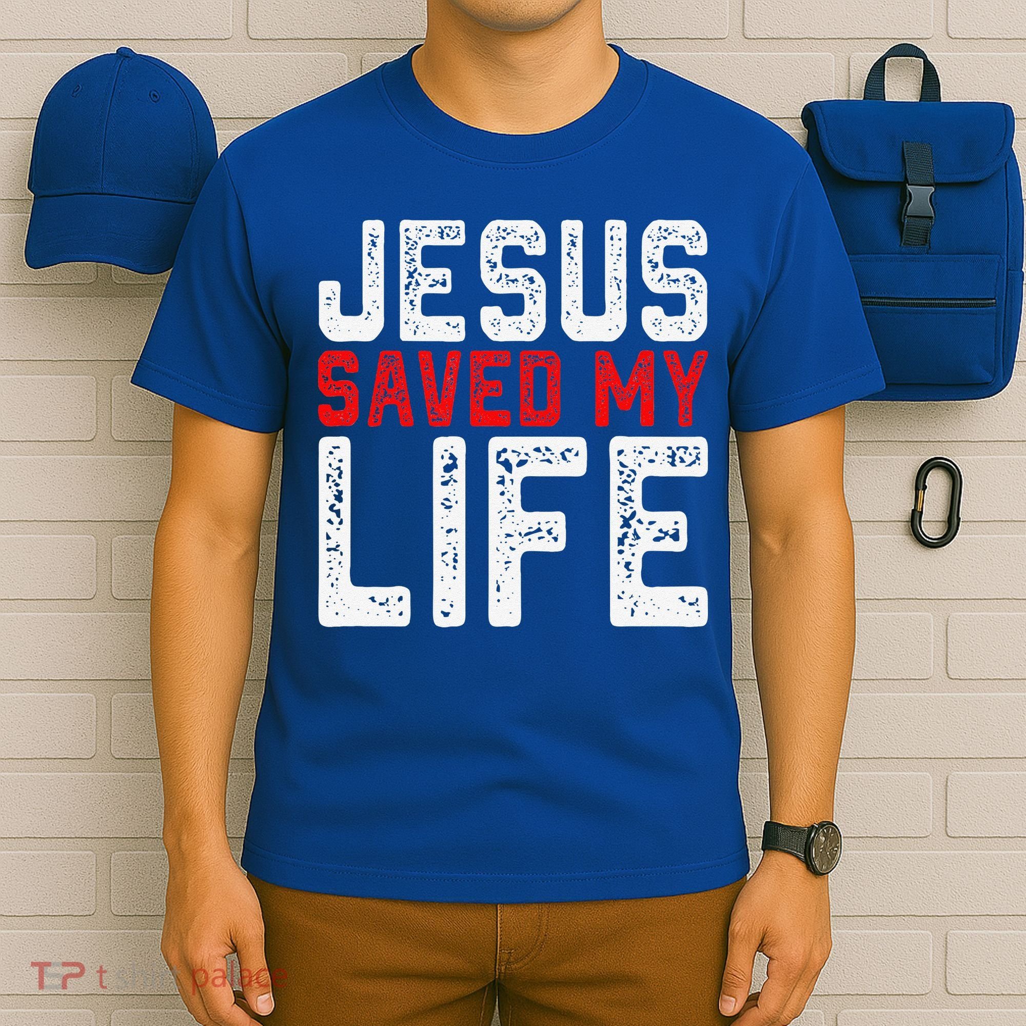 BOLD Christian Gift Jesus Saved My Life T-Shirt
