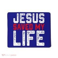 BOLD Christian Gift Jesus Saved My Life Mousepad thumb 0