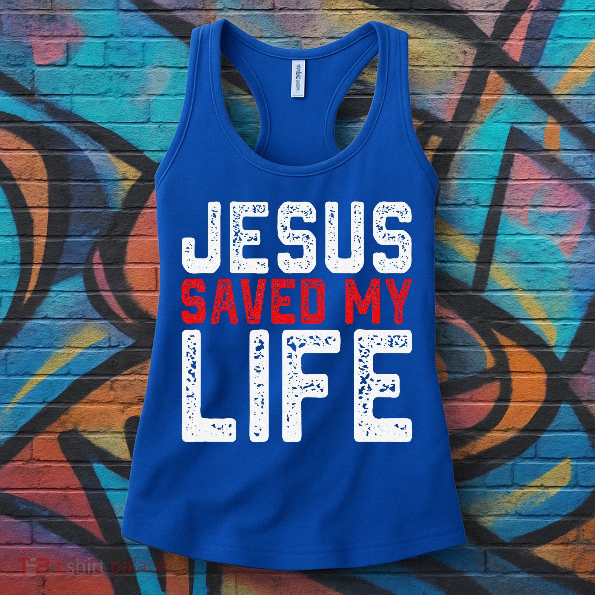BOLD Christian Gift Jesus Saved My Life Women's Tank Top