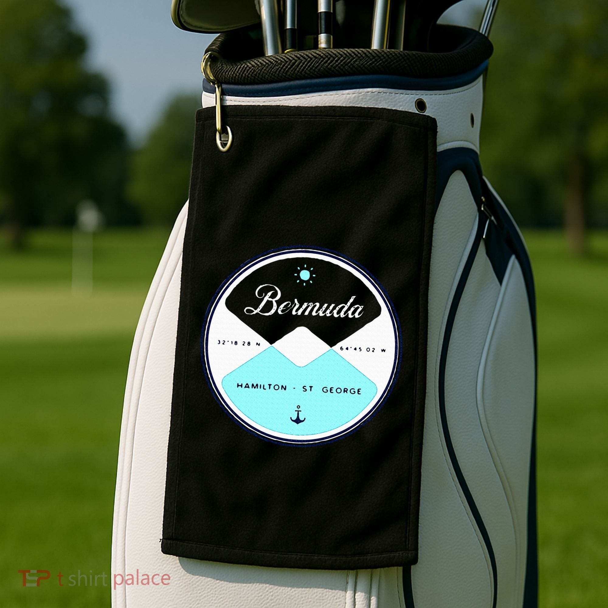 Bermuda Circle Graphic Golf Towel