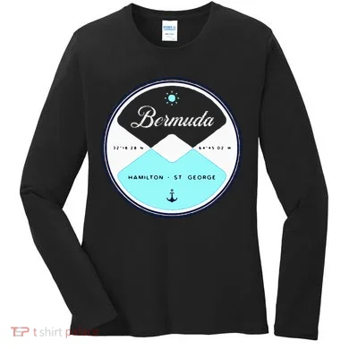 Bermuda Circle Graphic Women's Long Sleeve Shirt