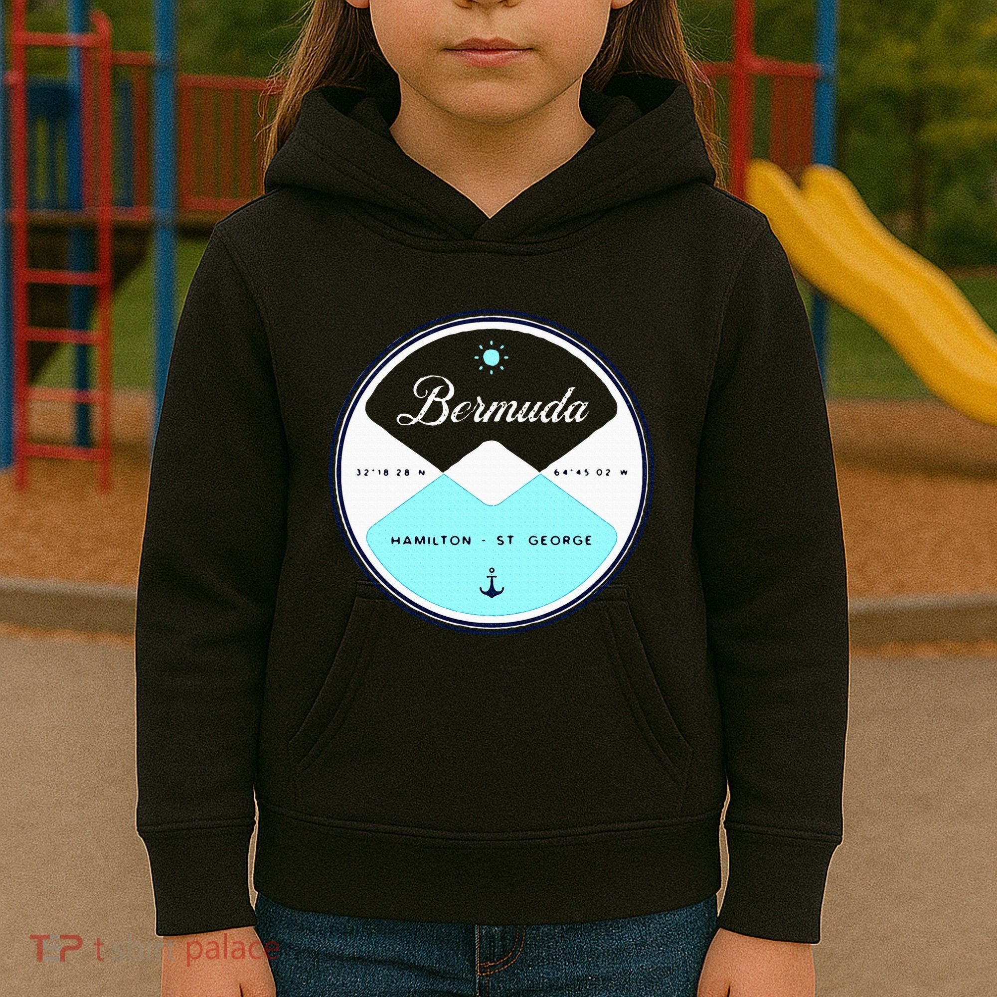Bermuda Circle Graphic Kids Hoodie