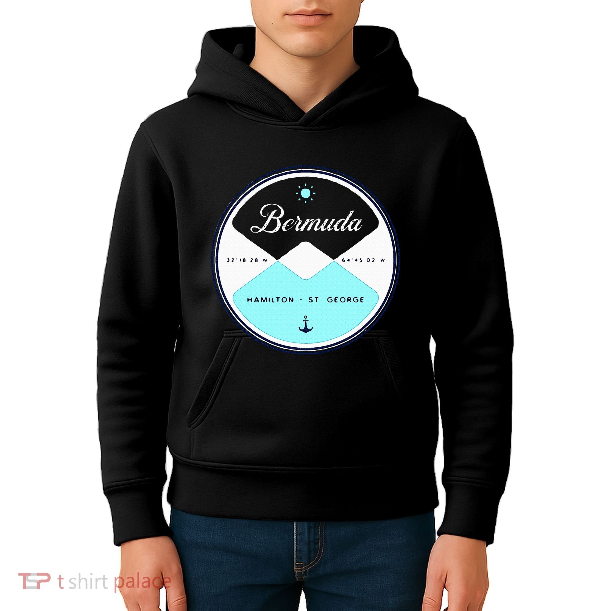 Bermuda Circle Graphic Kids Hoodie