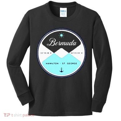 Bermuda Circle Graphic Kids Long Sleeve Shirt