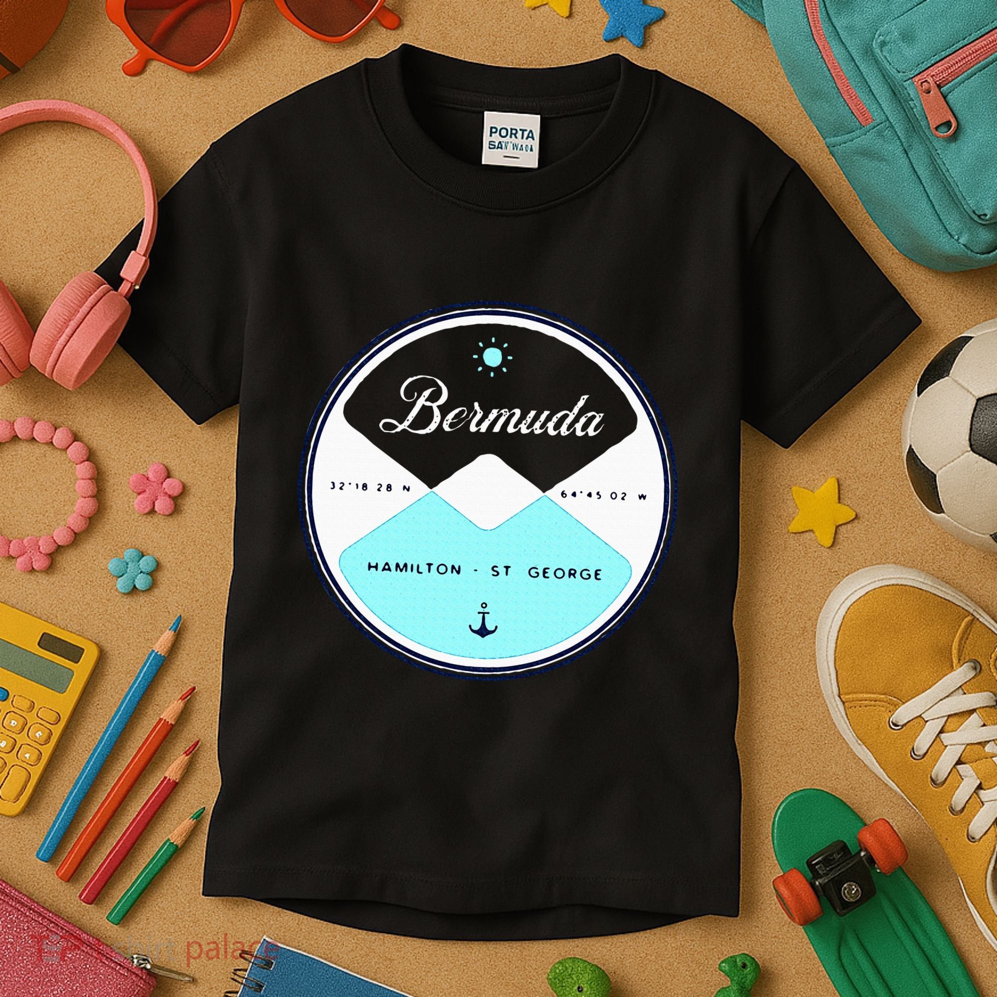 Bermuda Circle Graphic Kids T-Shirt