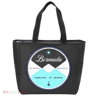 Bermuda Circle Graphic Tote Bag