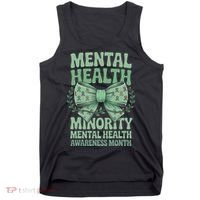 Bow Coquette Groovy Minority Mental Health Awareness Month Tank Top thumb 0