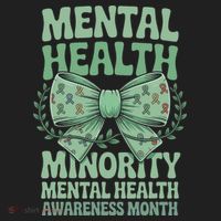 Bow Coquette Groovy Minority Mental Health Awareness Month Golf Towel thumb 3