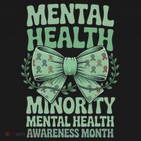 Bow Coquette Groovy Minority Mental Health Awareness Month Kids Long Sleeve Shirt thumb 2