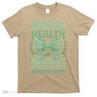 Bow Coquette Groovy Minority Mental Health Awareness Month T-Shirt thumb 0
