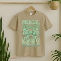 Bow Coquette Groovy Minority Mental Health Awareness Month T-Shirt thumb 2
