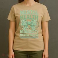 Bow Coquette Groovy Minority Mental Health Awareness Month T-Shirt thumb 4
