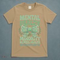 Bow Coquette Groovy Minority Mental Health Awareness Month T-Shirt thumb 5