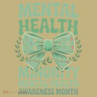 Bow Coquette Groovy Minority Mental Health Awareness Month Polo thumb 2