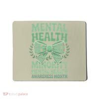 Bow Coquette Groovy Minority Mental Health Awareness Month Mousepad thumb 0