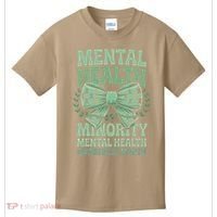 Bow Coquette Groovy Minority Mental Health Awareness Month Kids T-Shirt thumb 0