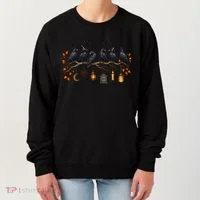 Black Crow Halloween Scary Witch Women's Sweatshirt thumb 0