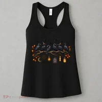 Black Crow Halloween Scary Witch Women's Tank Top thumb 3