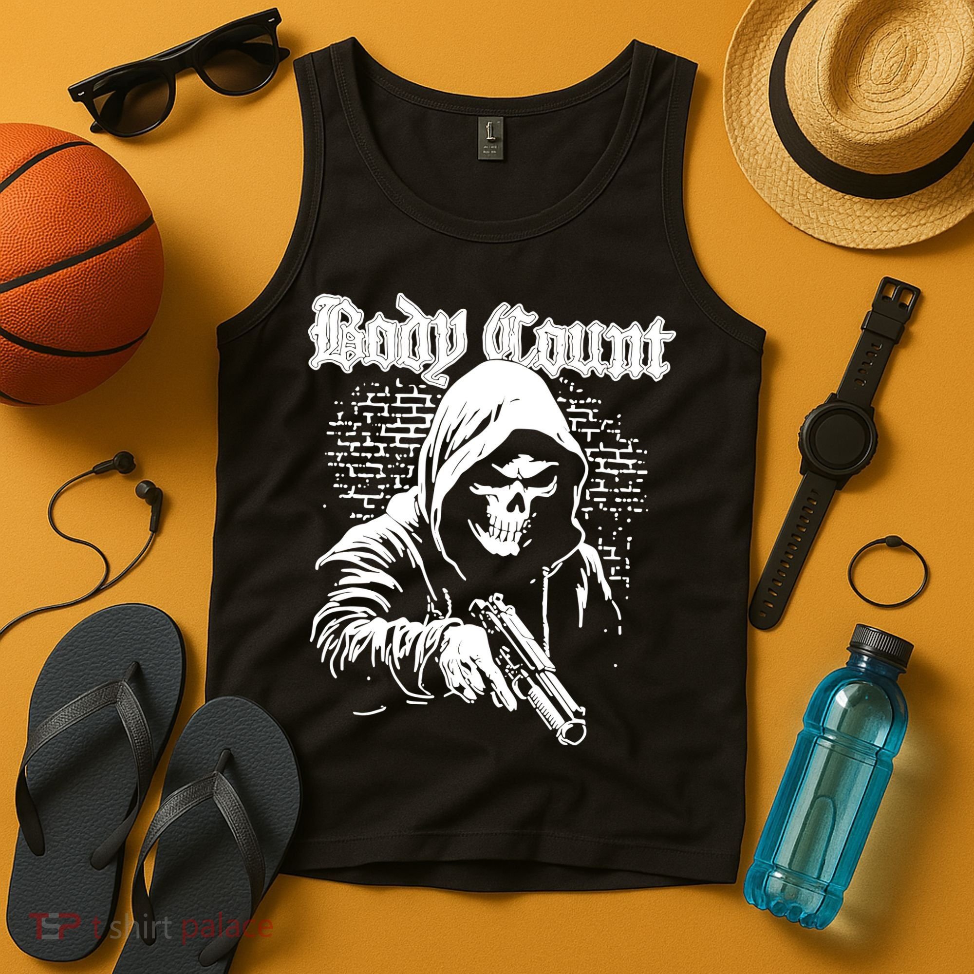 Body Count Hooded Skull Tank Top