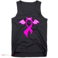 Breast Cancer Halloween Bat Pink Ribbon Tank Top thumb 0