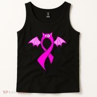 Breast Cancer Halloween Bat Pink Ribbon Tank Top thumb 2