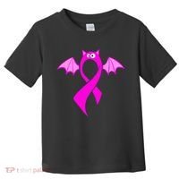 Breast Cancer Halloween Bat Pink Ribbon Toddler T-Shirt thumb 0